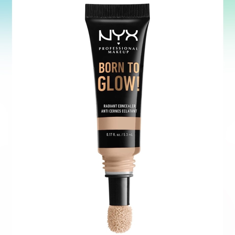 🆕NYX- Born to Glow Radiant Concealer with Puff: Alabaster Shade
